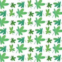 Cute Green Clover Pattern vector