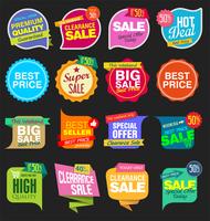 Modern sale banners and labels collection vector