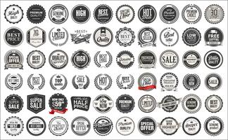 Retro vintage badges and labels collection vector