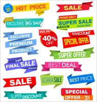 Modern sale banners and labels collection vector