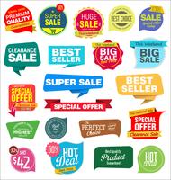 Modern sale banners and labels collection vector