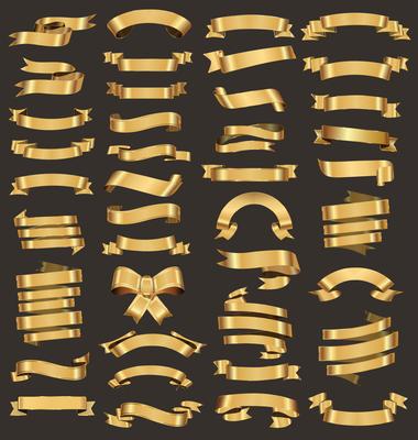 Gold Ribbon Vector Art, Icons, and Graphics for Free Download