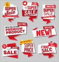 Modern sale banners and labels collection vector