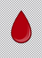 Sangre o jarabe de fresa o ketchup sobre fondo transparente. Ilustración vectorial vector