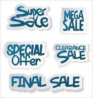 Collection of sale stickers with rounded corners vector