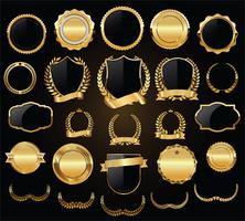 Luxury gold and silver design elements collection vector