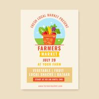 Farmers Market Flyer vector