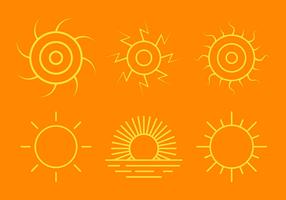 Sun Clipart Set Vector 