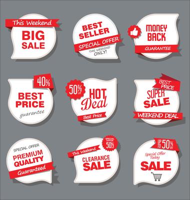 Modern badges stickers and labels collection