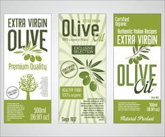 Vector collection of olive oil labels