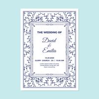 Wedding Invitation Card Template vector