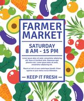 Flyer Design Farmers Market vector