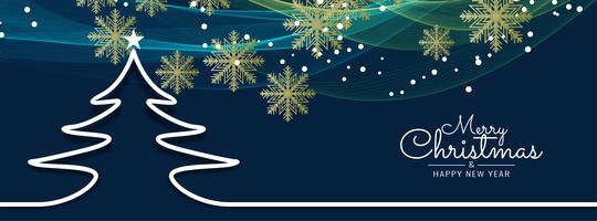 Abstract Merry Christmas banner template vector