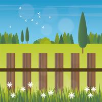 Vector Spring Landscape illustration