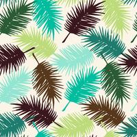 Seamless exotic pattern with palm leaves . Vector