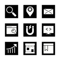 Set of Vector SEO Search Engine Optimization Icons