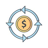 Money Flow Vector Icon