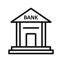 Icono de vector de banco