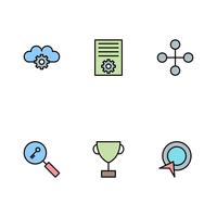 Set of Vector SEO Search Engine Optimization Icons