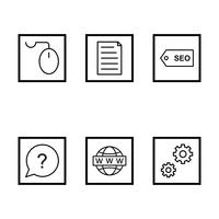 Set of Vector SEO Search Engine Optimization Icons