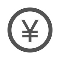 icono de vector de yen