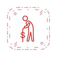 Icono de vector de pensiones