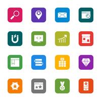 Set of Vector SEO Search Engine Optimization Icons