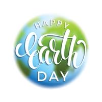 Concepto del Día de la Tierra con el planeta Tierra. vector