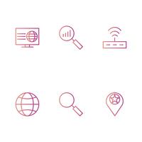 Set of Vector SEO Search Engine Optimization Icons