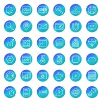 Set of Vector SEO Search Engine Optimization Icons