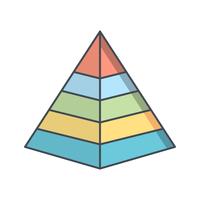 Pirámide vector icono