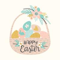 Happy Easter. Vector templates for card, poster, flyer and other users.