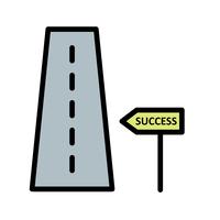 Camino al éxito Vector Icon