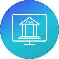 Icono de Vector de banca por Internet