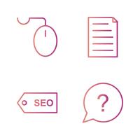 Set of Vector SEO Search Engine Optimization Icons