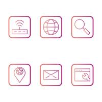 Set of Vector SEO Search Engine Optimization Icons