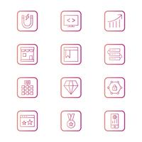 Set of Vector SEO Search Engine Optimization Icons