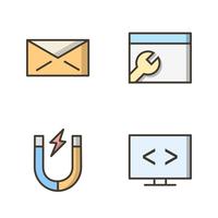 Set of Vector SEO Search Engine Optimization Icons