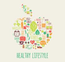 Vector illustration of Healthy lifestyle.