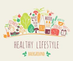 Healthy lifestyle vector illustration.