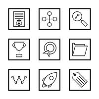 Set of Vector SEO Search Engine Optimization Icons