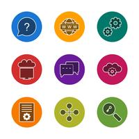 Set of Vector SEO Search Engine Optimization Icons