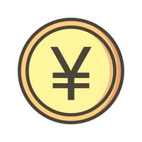 icono de vector de yen