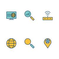 Set of Vector SEO Search Engine Optimization Icons