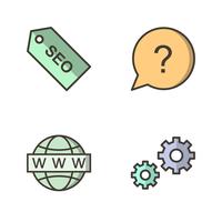 Set of Vector SEO Search Engine Optimization Icons