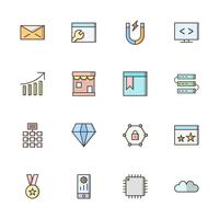 Set of Vector SEO Search Engine Optimization Icons