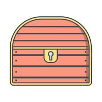 Coin Chest Vector Icon