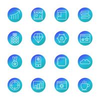 Set of Vector SEO Search Engine Optimization Icons