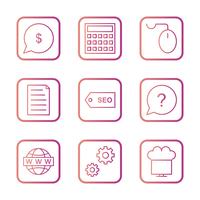 Set of Vector SEO Search Engine Optimization Icons