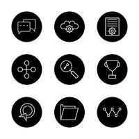 Set of Vector SEO Search Engine Optimization Icons